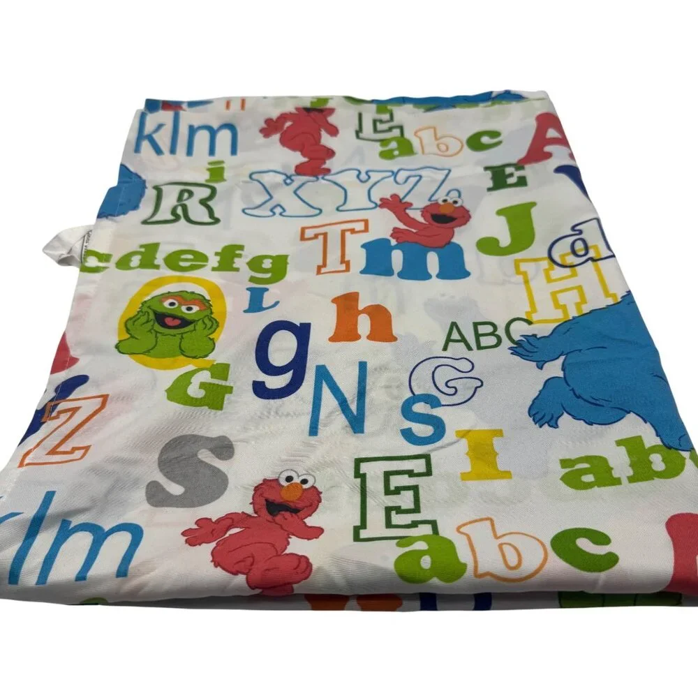 Sesame Street Alphabet & Characters Twin Flat Sheet 100% Polyester